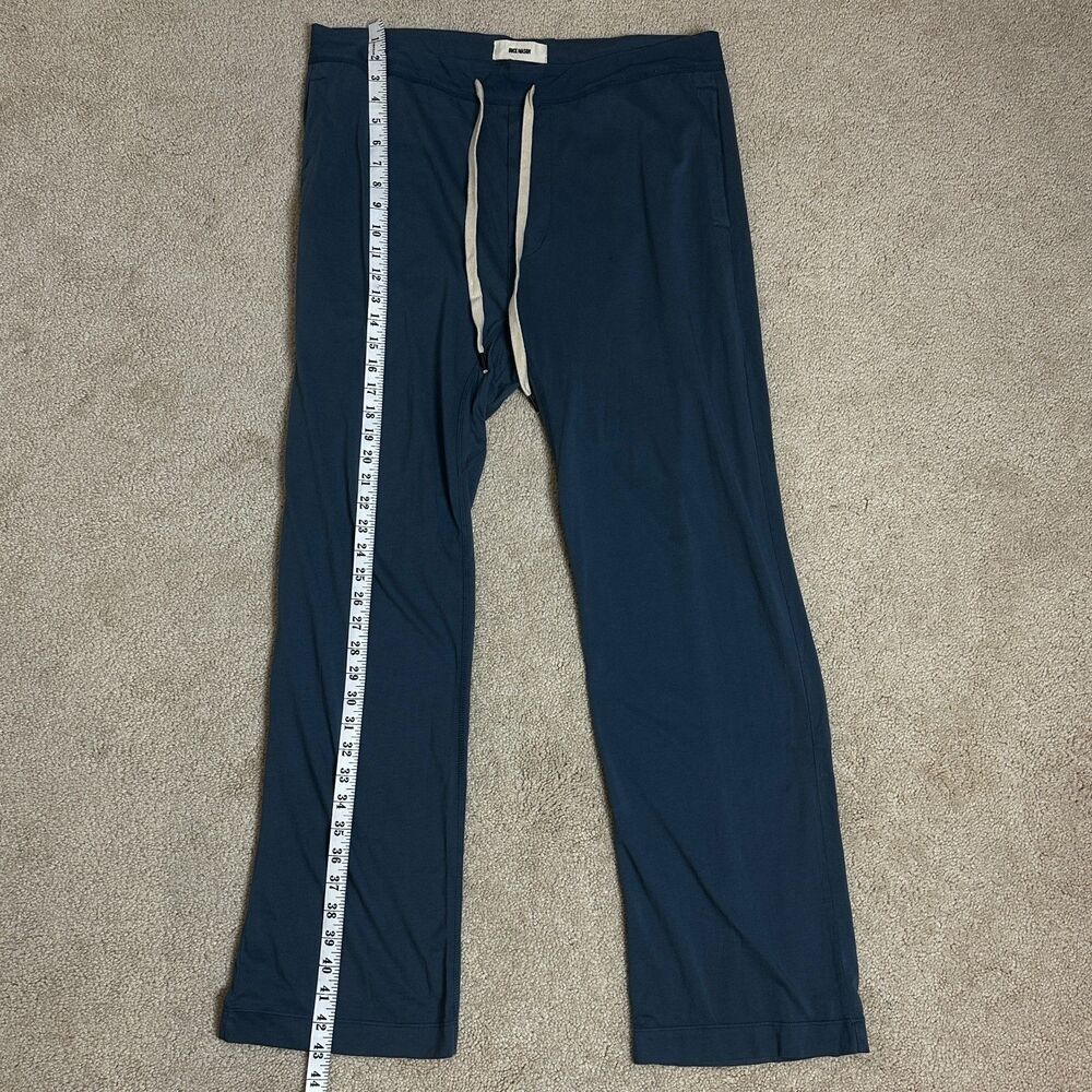 Buck Mason Pima Lounge Pant Medium Blue Drawstring Soft Comfort Premium Minimal